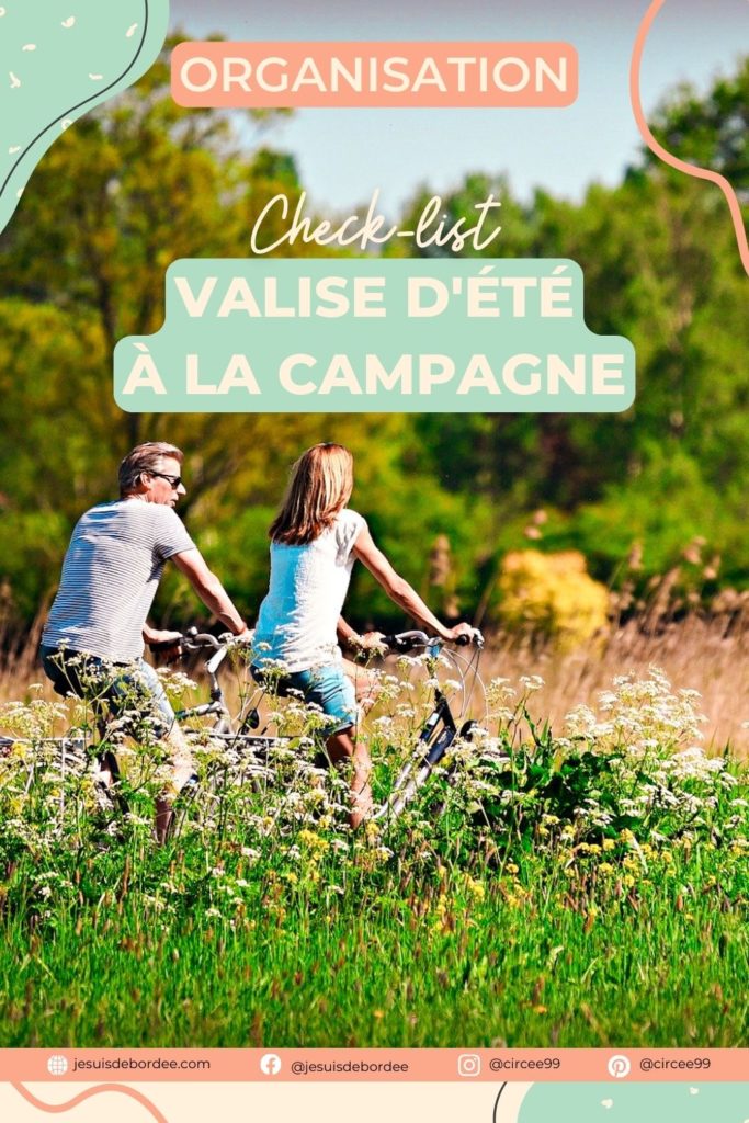 check-list valise d'été à la campagne