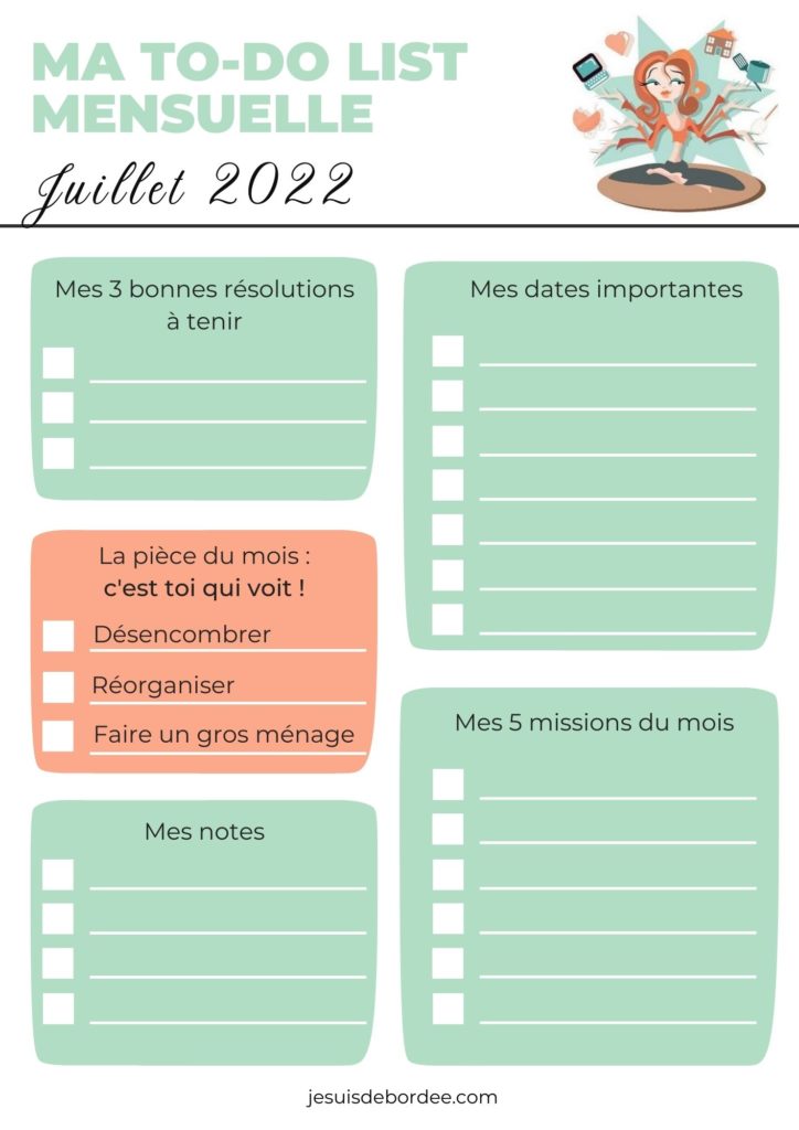to-do list juillet 2022