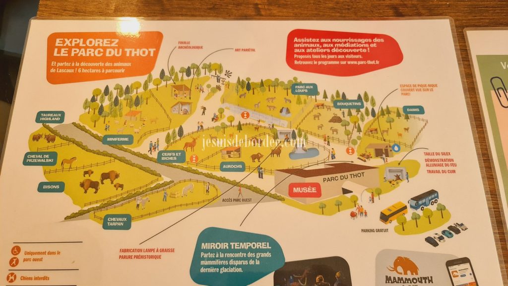 carte du parc du Thot