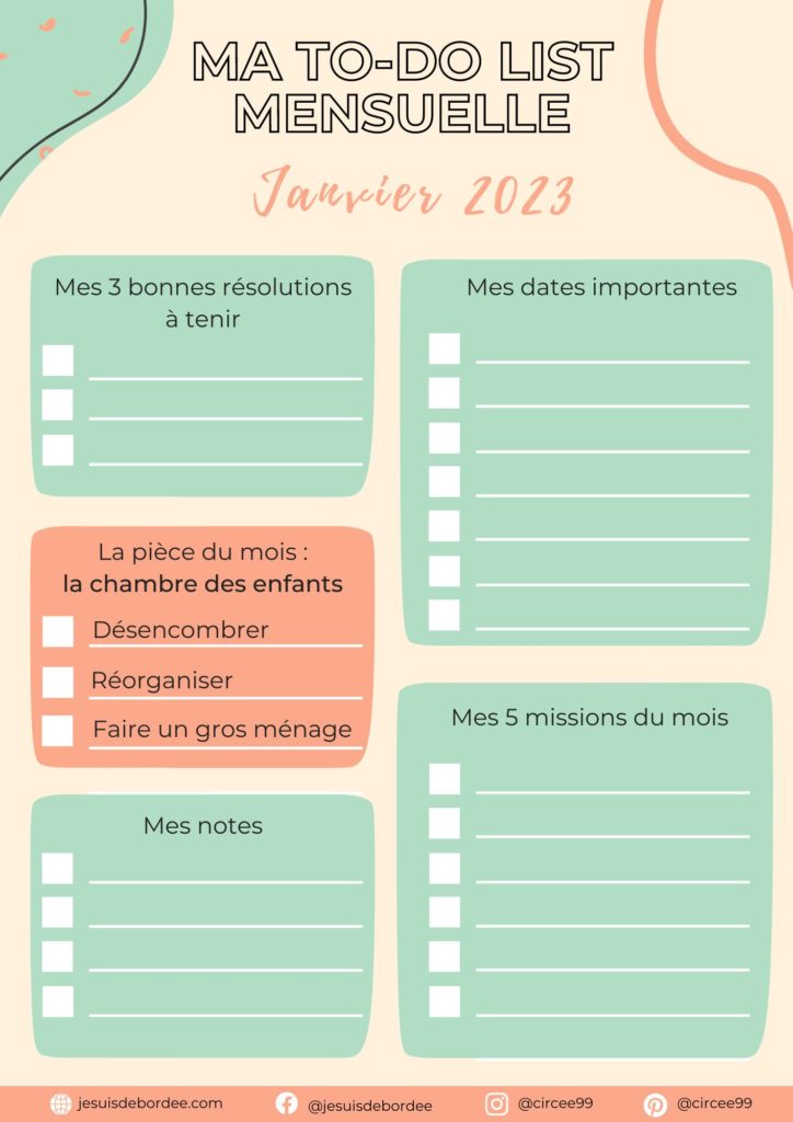 to-do list janvier 2023