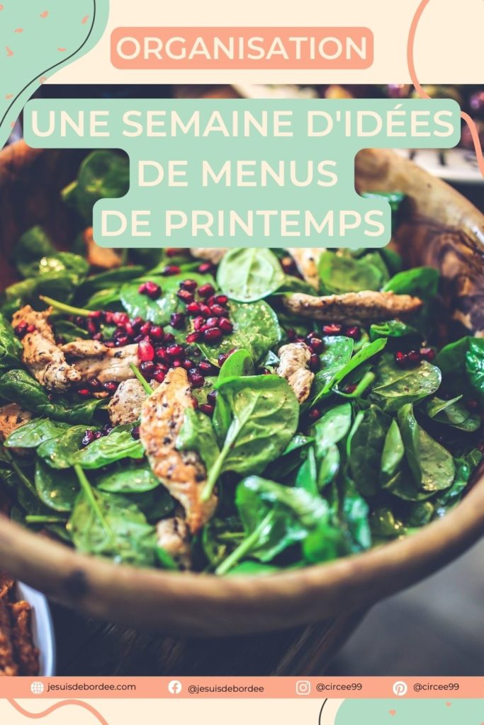 menus de printemps