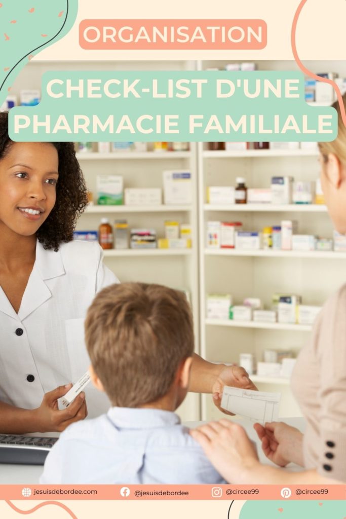 Check-list d'une pharmacie familiale