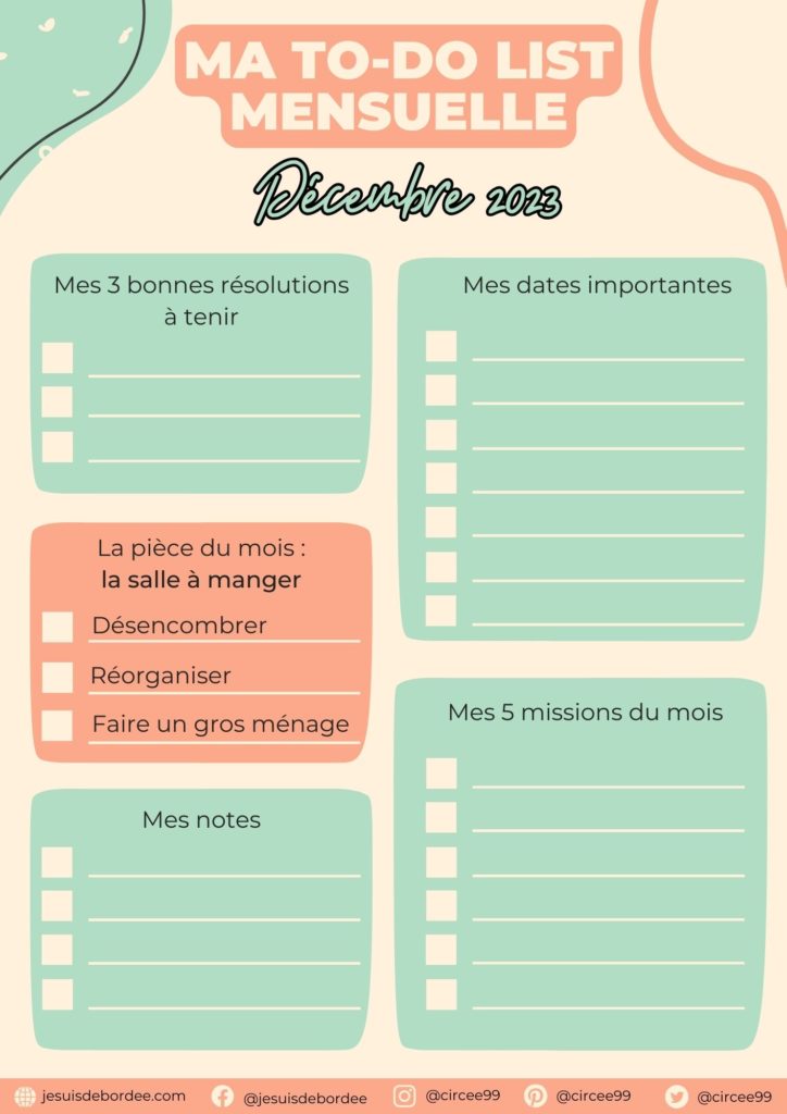 To-do list de décembre