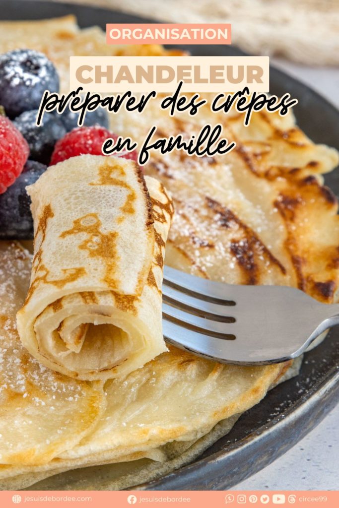 préparer crêpes famille chandeleur