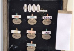 DIY menu repas