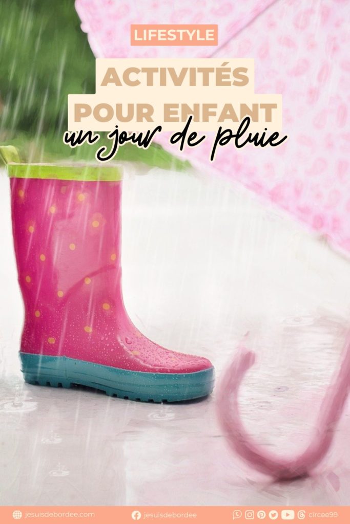activité enfant pluie