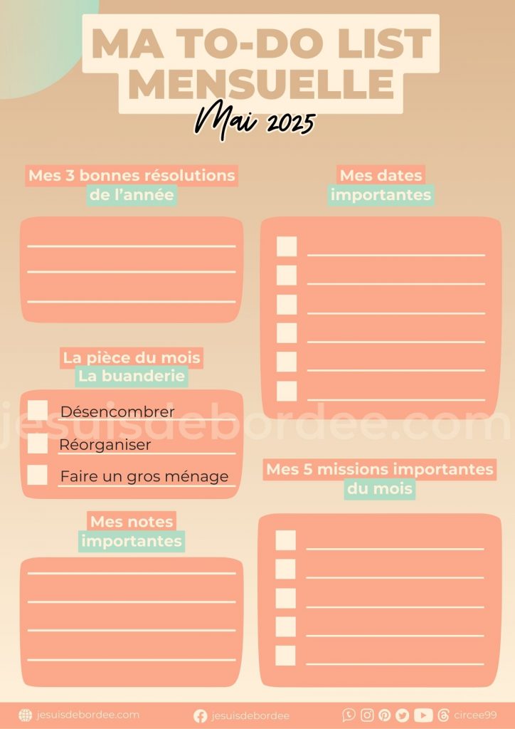 to do list mai 2025