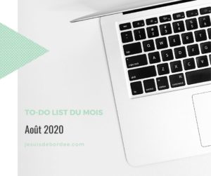 to-do list août 2020