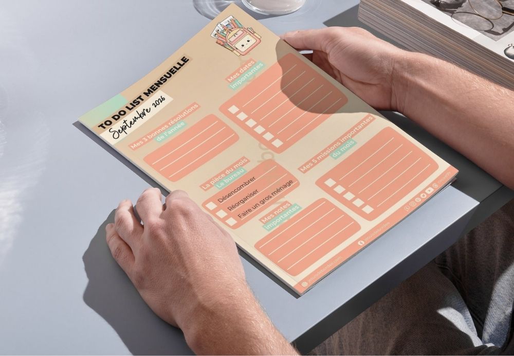 To do list de septembre 2026 à imprimer, avec la mission du mois sur le bureau et les dates importantes à retenir