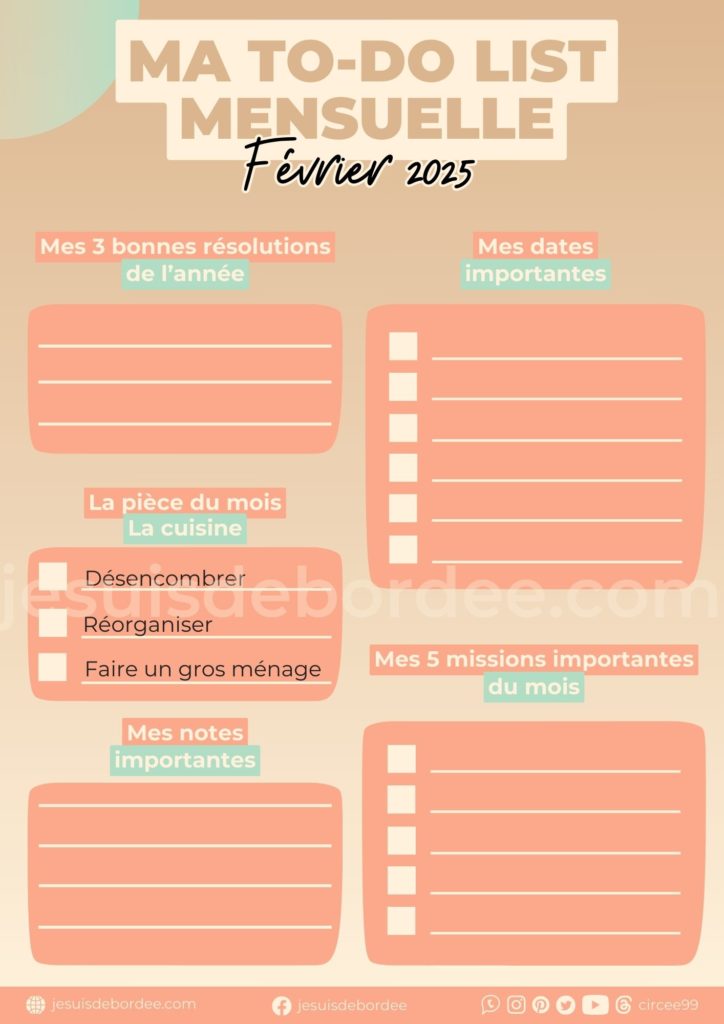 to do list février
