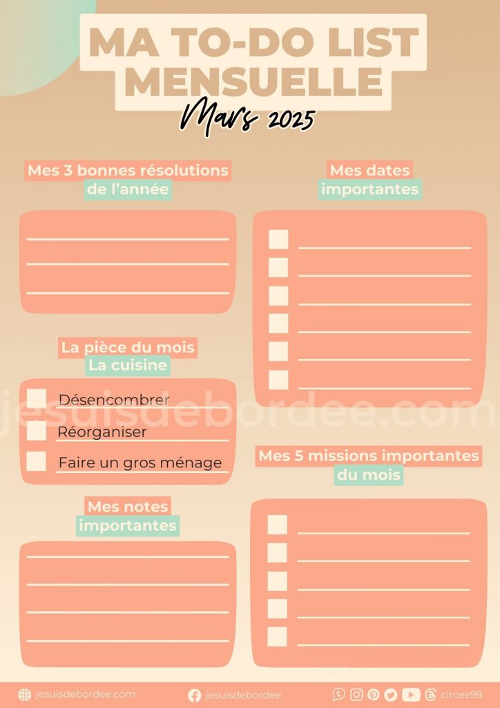 to do list mars 2025