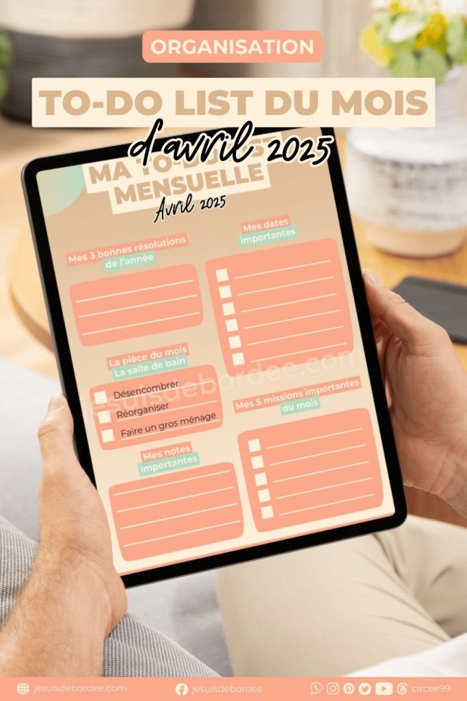 to do list avril 2025