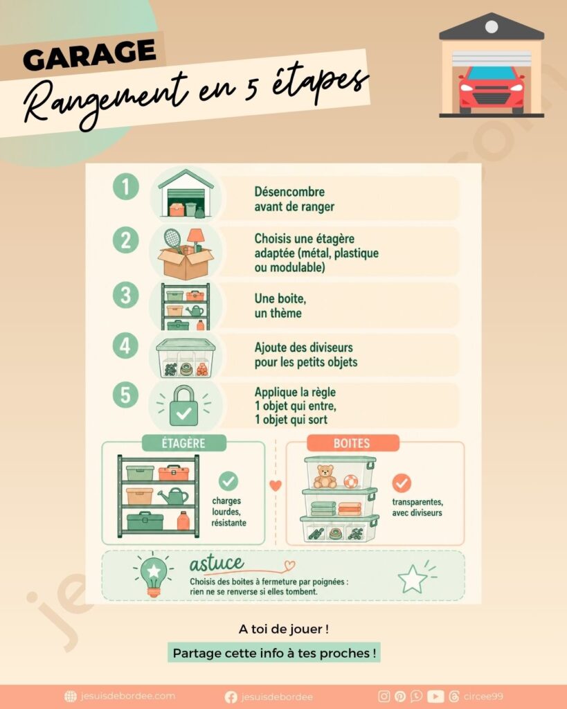 infographie rangement garage