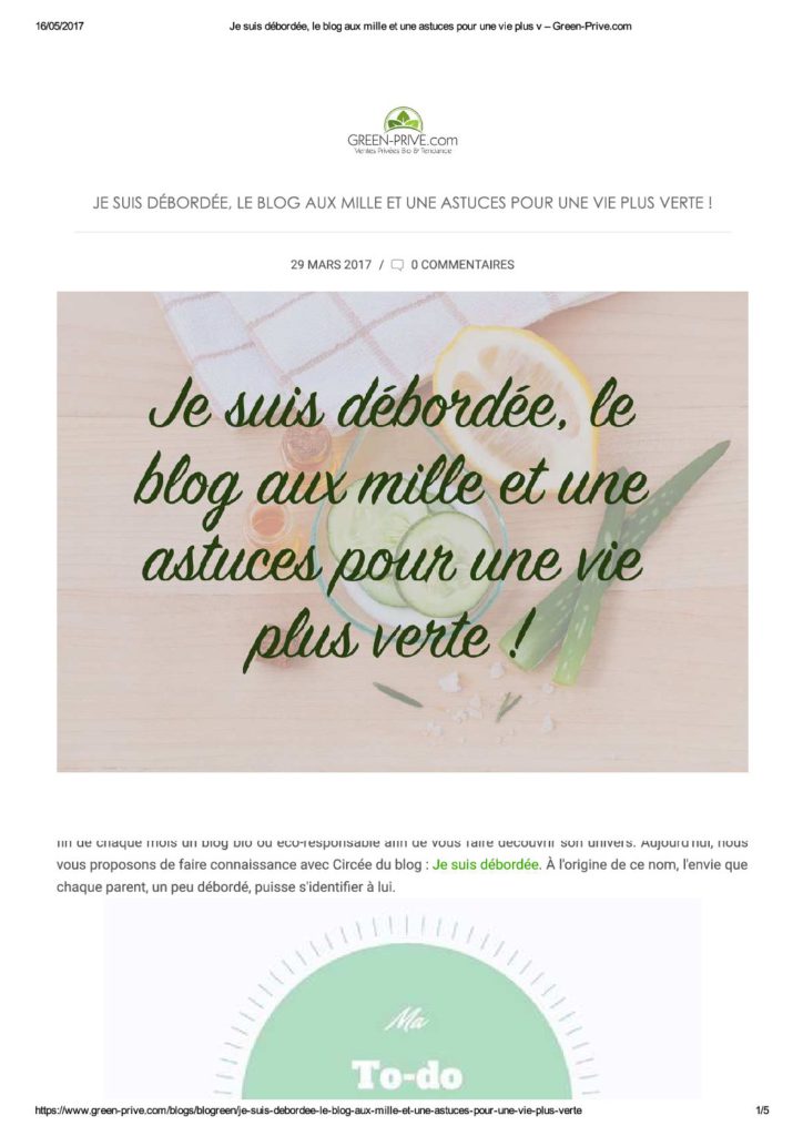Je suis débordée