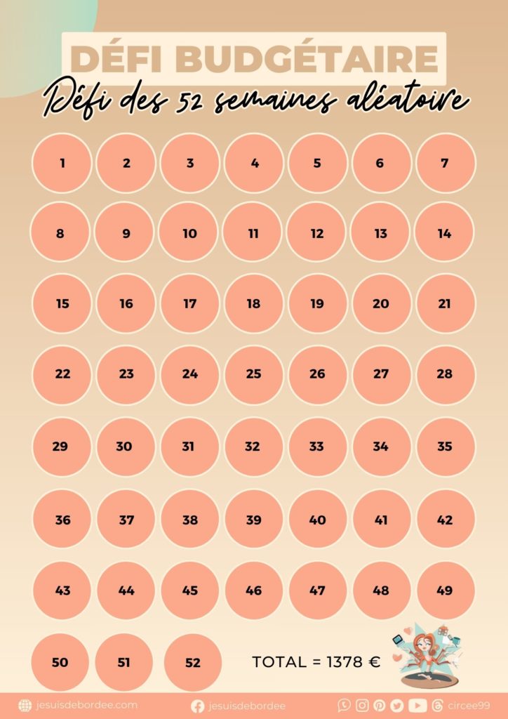 tracker defi 52 semaines aleatoire