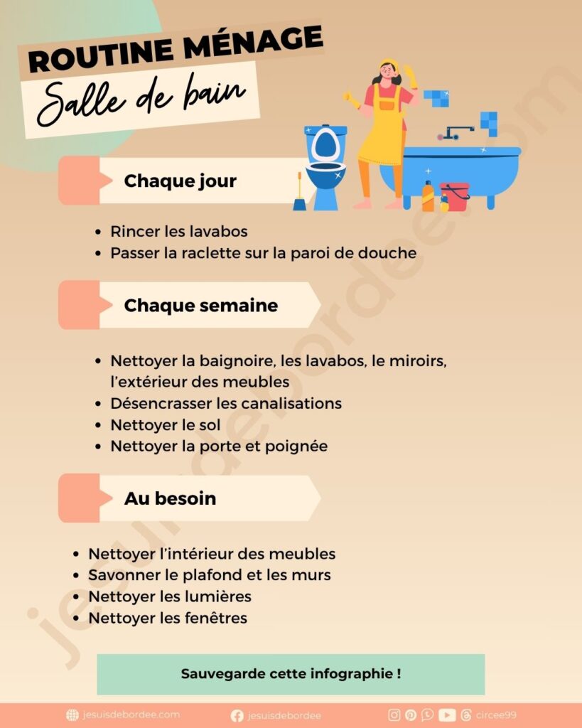 routine ménage salle de bain pour un nettoyage facile