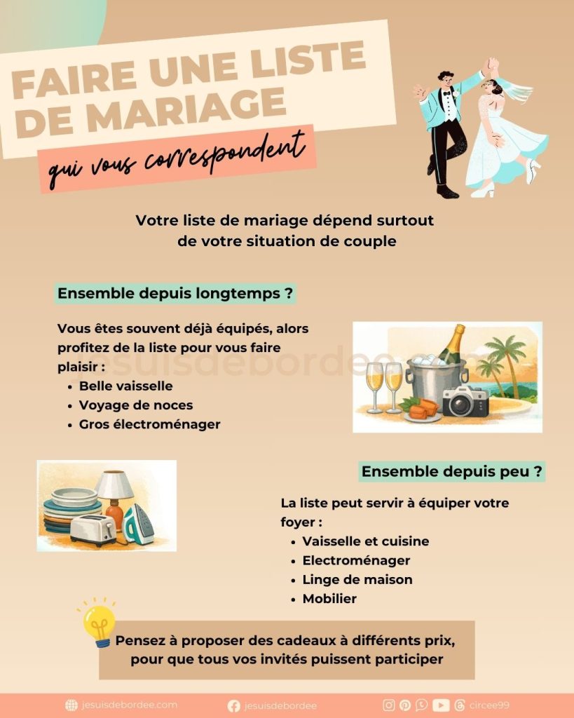 liste de mariage préparatifs