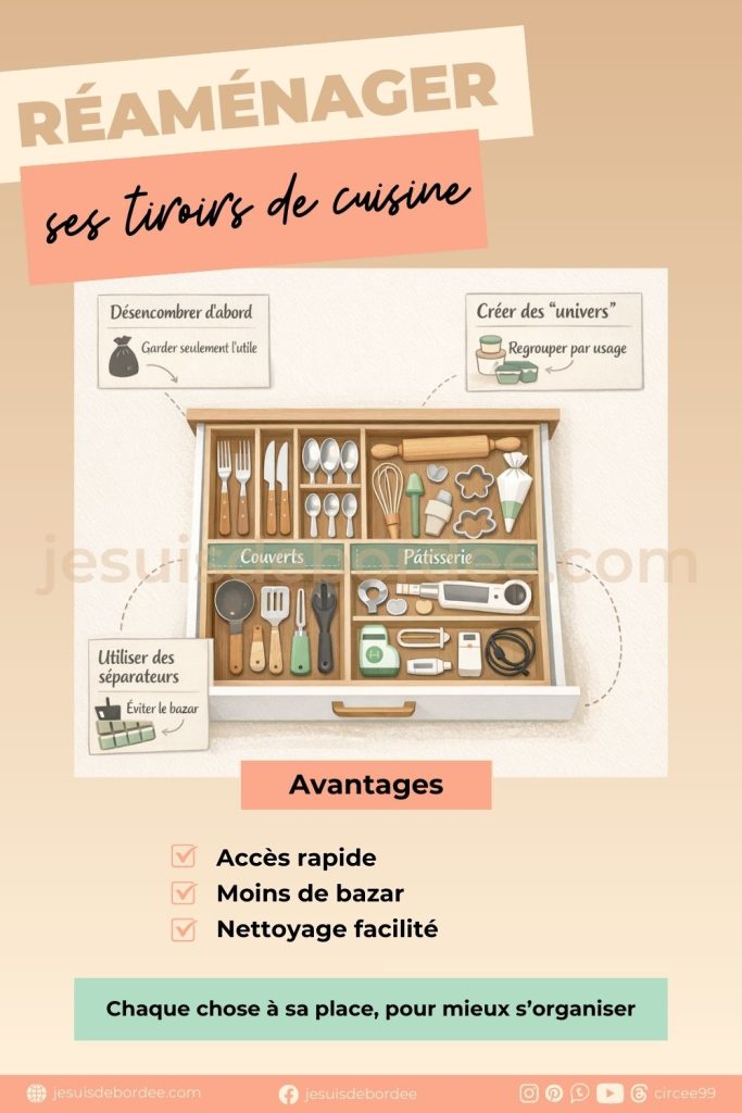 Réaménager ses tiroirs de cuisine organiser