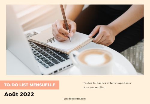 To-do List d’août 2022