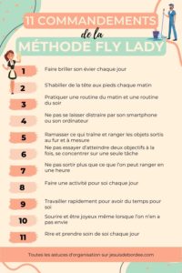 11 commandements de la Fly Lady