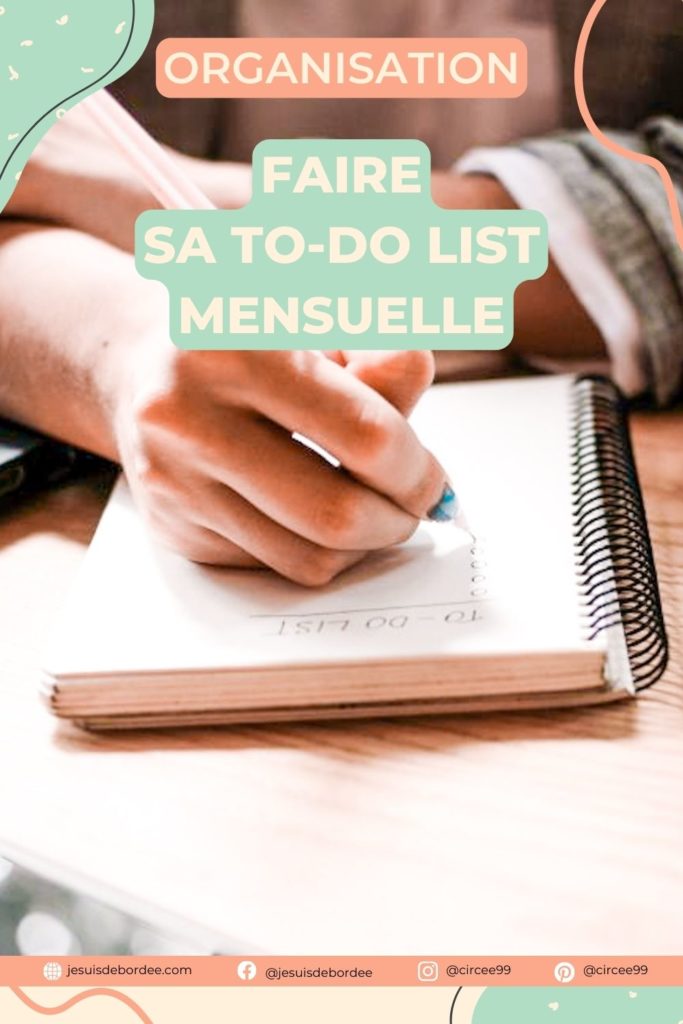 To-do list mensuelle