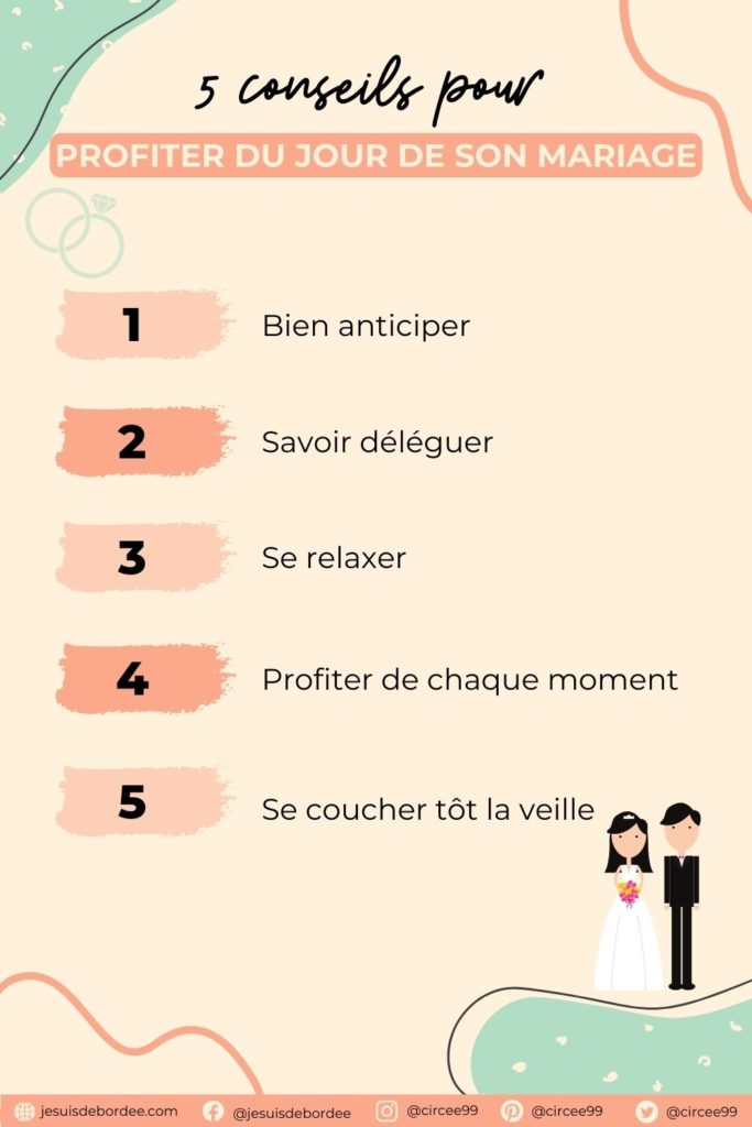 profiter du jour de son mariage