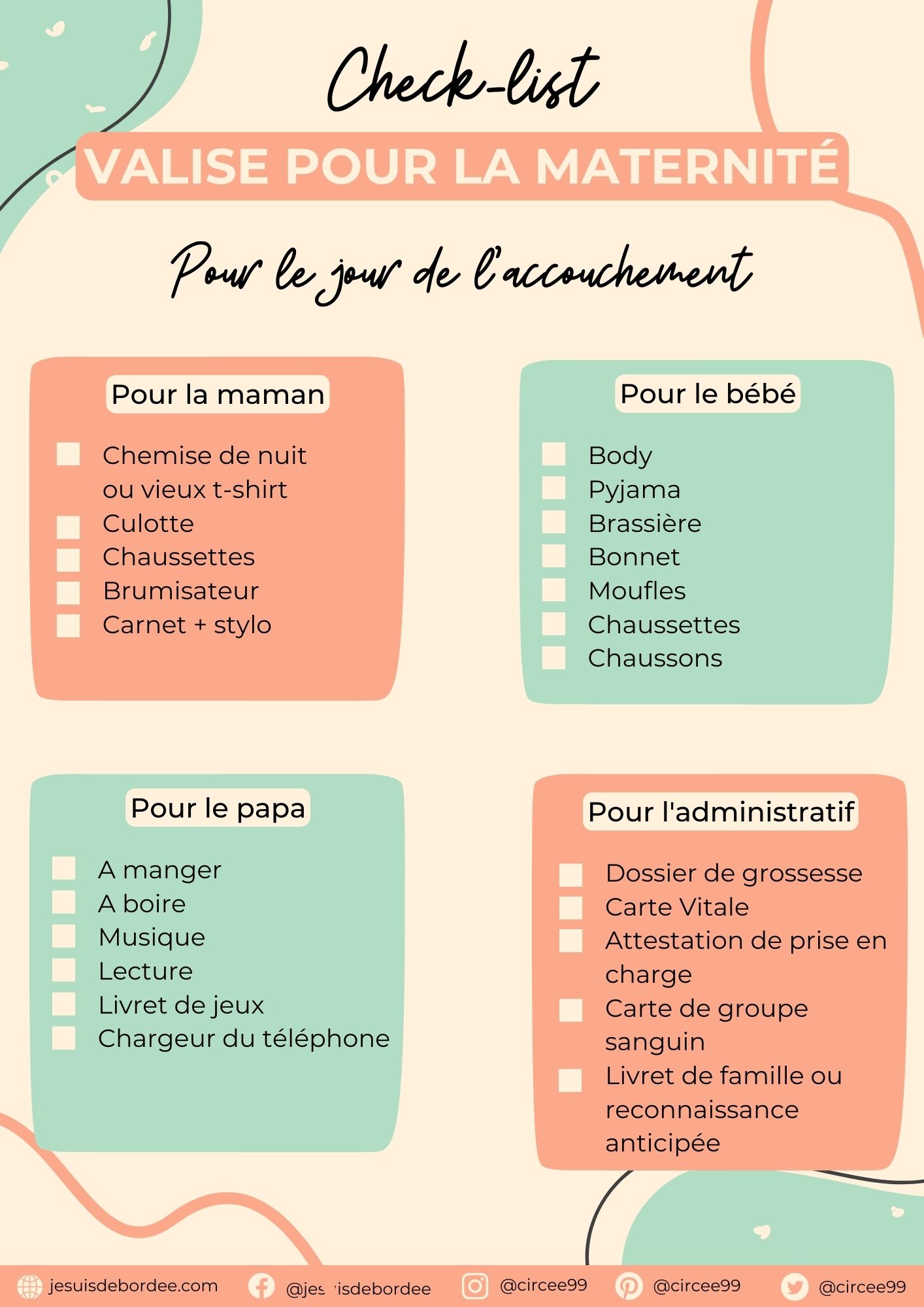 Votre liste pour la valise de maternité complète ⋆ Club Mamans