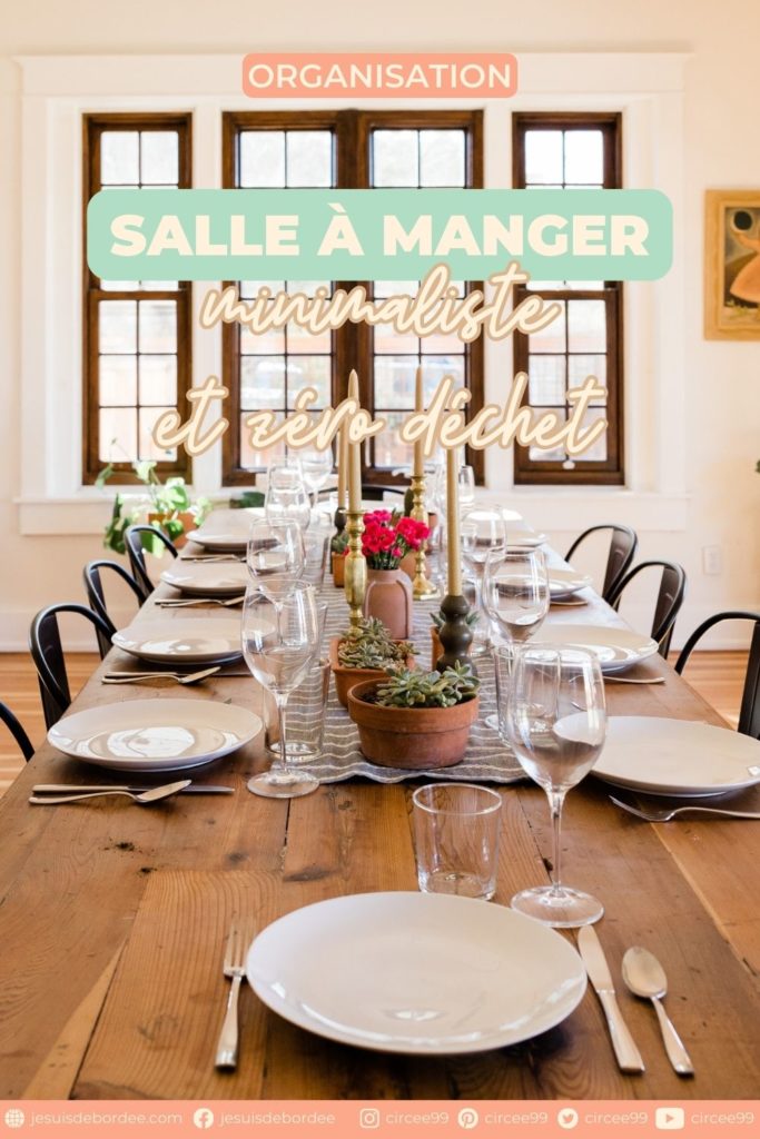 salle à manger minimaliste zéro déchet