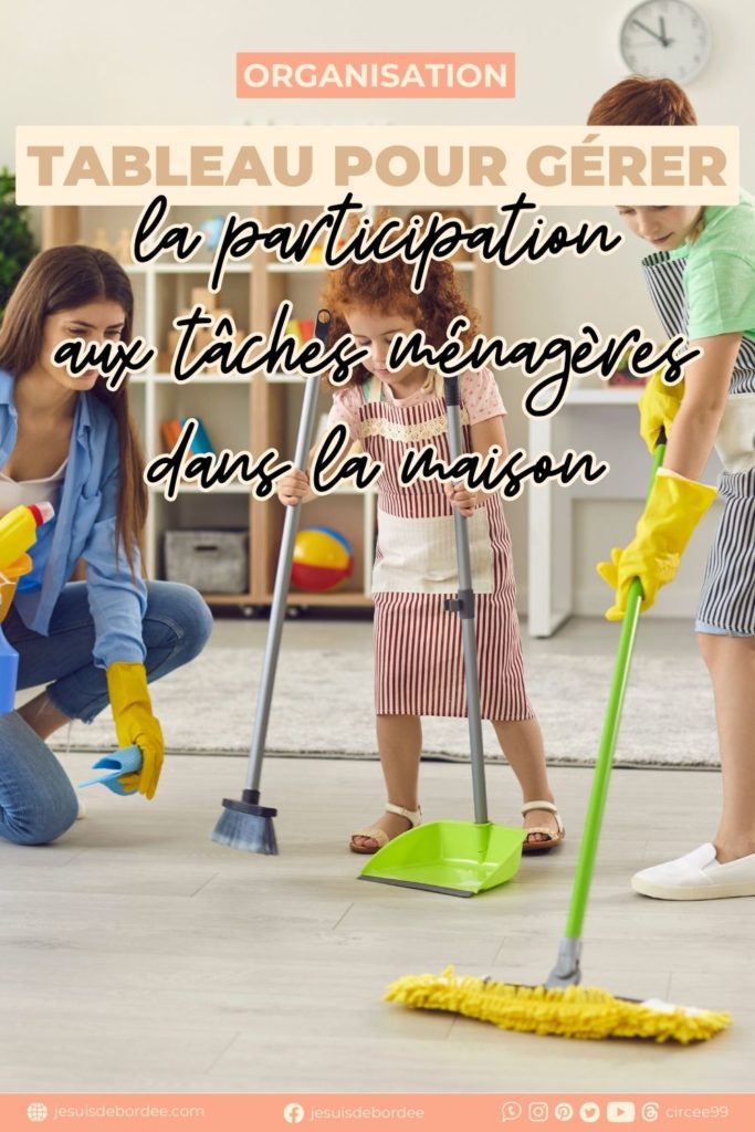 tableau pour gérer la participation aux tâches ménagères
