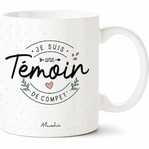 mug cadeau témoin mariage