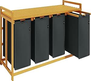 panier linge quadruple