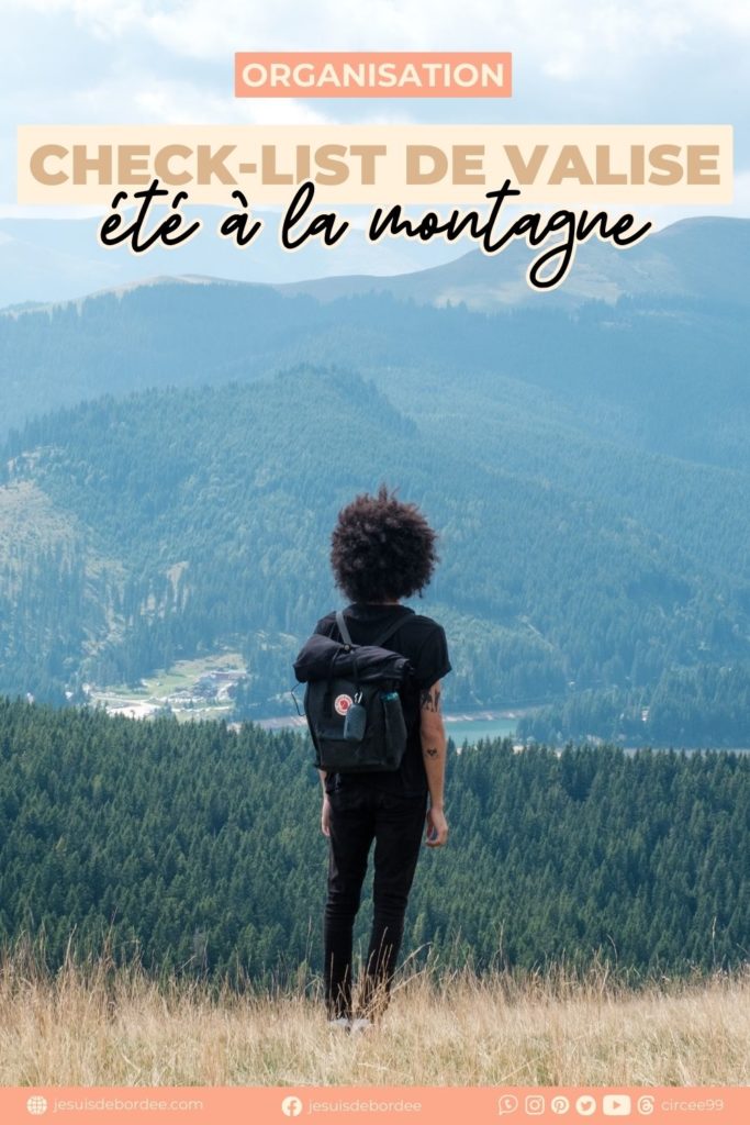 check list valise été montagne