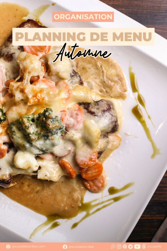 Planning menu automne