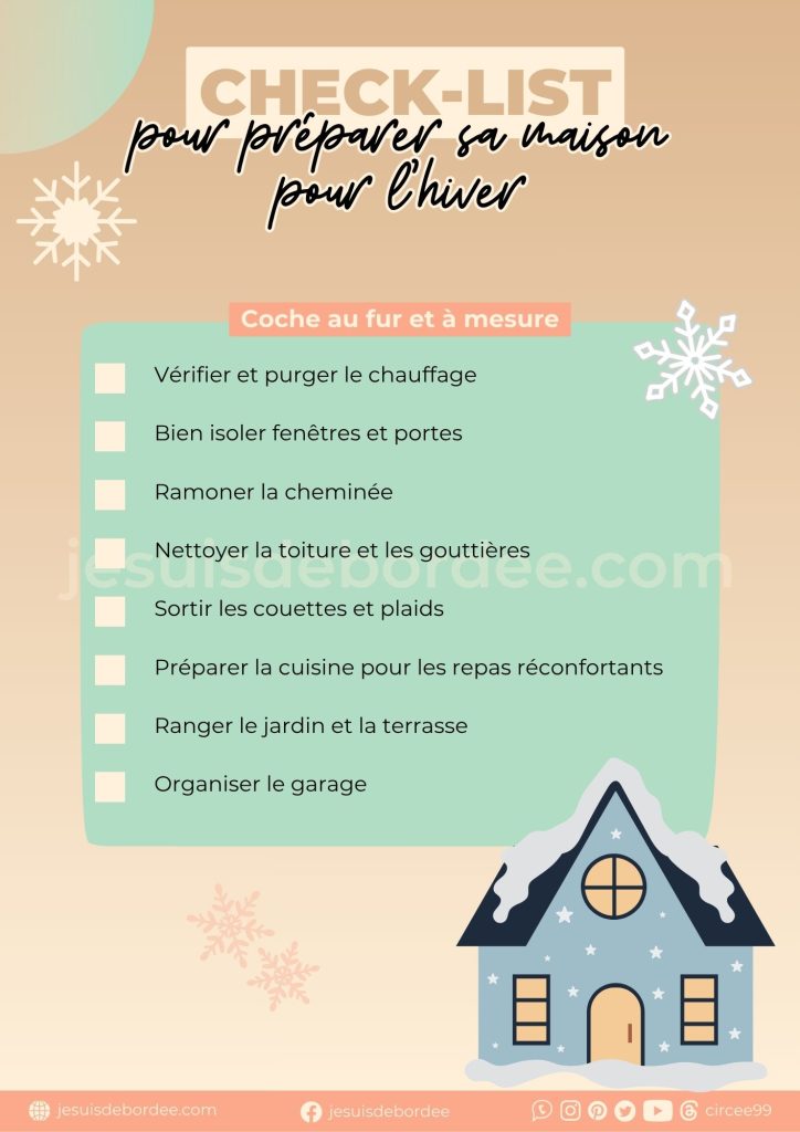 organisation maison hiver cocooning check list