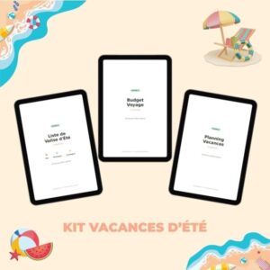 Kit vacances d'été à imprimer : liste de valise, budget voyage et planning vacances
