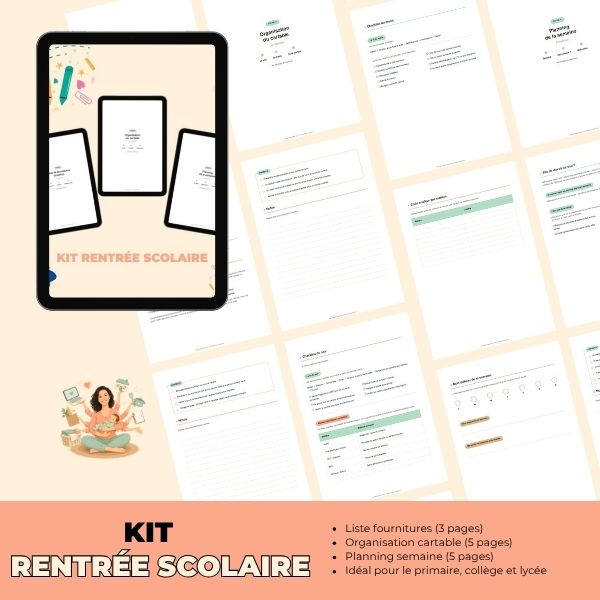 Kit organisation rentrée scolaire à imprimer – Image 2