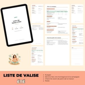 Alternative view of Liste de valise été à imprimer : mer, montagne & campagne