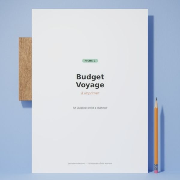 Suivi de budget voyage à imprimer, fiche 2 du Kit Vacances d'Été à Imprimer