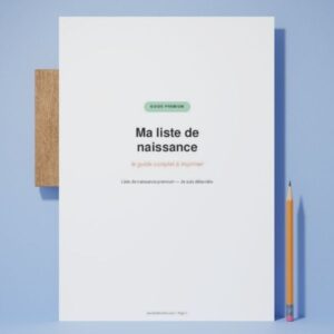 Couverture du guide PDF Liste de naissance premium à imprimer, Je suis débordée