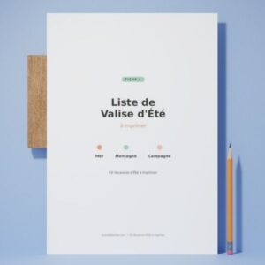 iste de valise été à imprimer - mer, montagne et campagne - Kit Vacances d'Été à Imprimer