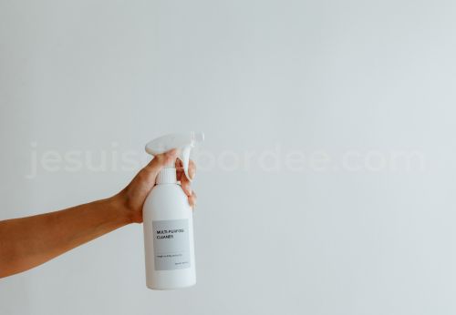 Main tenant un spray nettoyant pour savoir comment nettoyer une cave